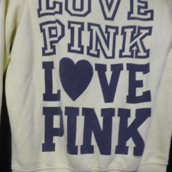 PINK, VICTORIA'S SECRET, xs, extra small, graphic yellow sweatshirt, EUC - Picture 15 of 15